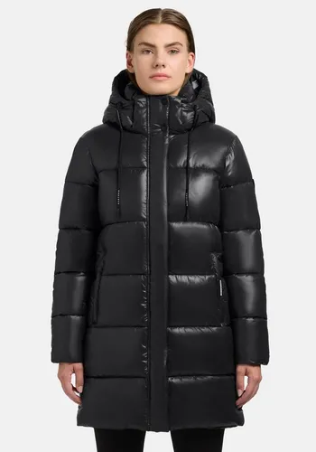khujo Steppjacke Jadet2-YM Schimmernder Winter Kurzmantel mit abnehmbarer Kapuze