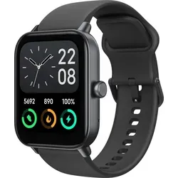 Beafon Watch 101 Smartwatch - Schwarze Smartwatch mit Herzfrequenzmessung, kompatibel mit iOS und Android, ideal für Fitness-Tracking und Gesundheitsüberwachung.