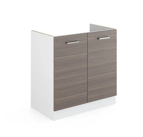 Vicco Spülenunterschrank R-Line, Grau/Weiß, 80 cm ohne Arbeitsplatte