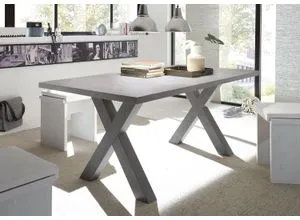 Esstisch in Graphitoptik - 180x90 cm - Tische & Stehtische im Industrial Style, ideal für moderne Essbereiche, mit Speditionslieferung bis in die Wohnung.