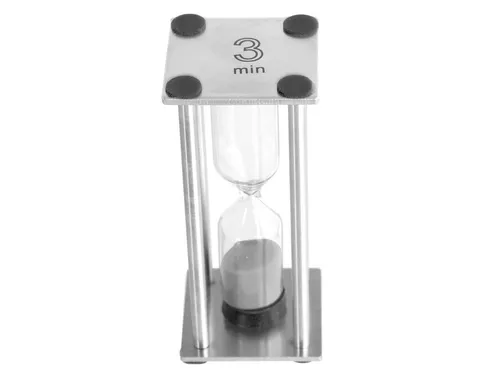 Sanduhr Metall 3 Min Sand Grau Home von Home