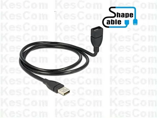 Delock 83499 USB 2.0 Verlängerung A-Stecker auf A-Buchse  ShapeCable 50cm