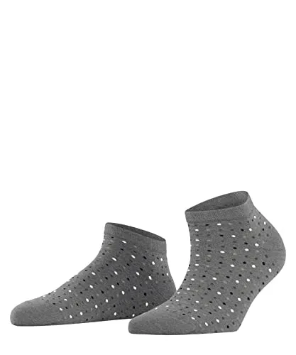 FALKE Damen Sneakersocken Multispot W Sn Baumwolle kurz gemustert 1 Paar, Grau Mid Grey Melange 3530, 39-42