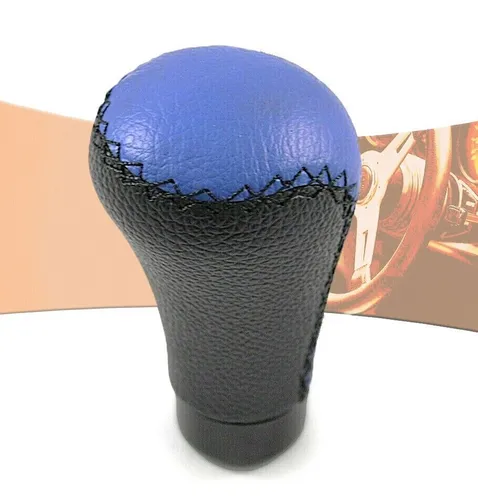 Schwarz Blau Leder Schaltknauf Schalthebel Knauf Hebel Universal Sport Tuning