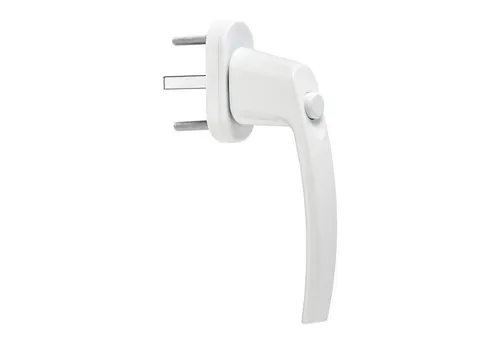 SO-TECH® Fenstergriff 45° Raster weiß 28x151x62 mm Terrassentürgriff Rasterolive, (5-tlg), 5 Stück mit Druckknopf inkl. Schrauben