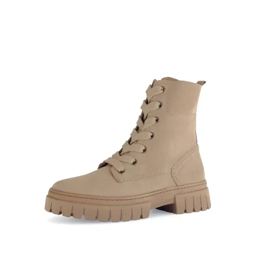 Gabor Damen Schnürstiefeletten Beige Rauleder Größe: 37,5 - Wanderschuhe mit hohem Komfort und stilvollem Design. Die atmungsaktiven Stiefeletten aus weichem Rauleder bieten optimalen Halt und eine bequeme Passform für den Alltag.