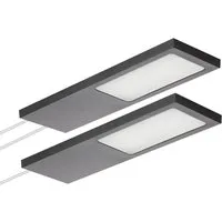 SO-TECH® LED Unterbauleuchte GIULIA II, dimmbar, 2er Set, warmweiß - Praktische LED Möbelleuchte mit stufenloser Dimmbarkeit und warmweißem Licht. Ideal für stimmungsvolle Beleuchtung in Ihrem Zuhause, inklusive Transformator für einfache Installation.
