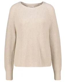 Marc O'Polo Damen Strickpullover aus Bio-Baumwolle, Cremefarben (Sandy Melange)