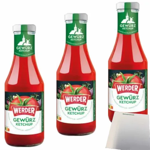 Werder Gewürz Ketchup 3er Pack 3x450ml Flasche usy Block