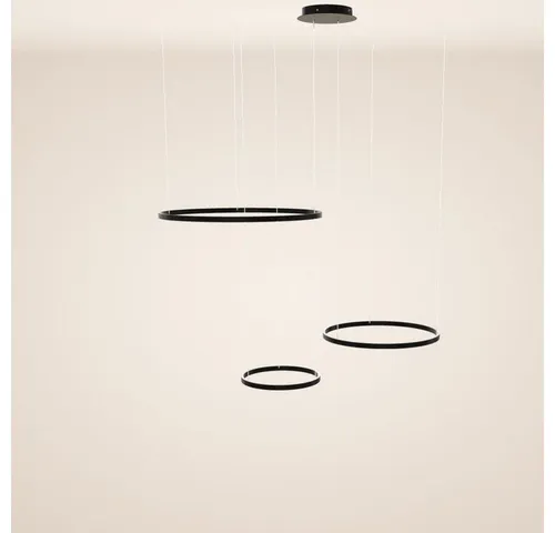 s.luce Ring Pendelleuchten-Kombination – Exzentrisch und Flexibel - Die s.luce Ring 3er Pendelleuchten-Kombination vereint modernes Design und Flexibilität. Ideal für individuelle Lichtgestaltung in jedem Raum, dank innovativer Montage und dimmbaren LED-Strips.