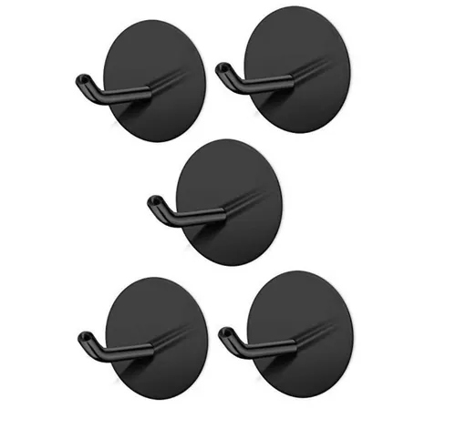 BAYLI Handtuchhalter 5er Set Handtuchhalter [rund] ohne bohren für Bad, Toilette & Küche -
