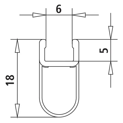 Kermi Dichtleiste 2000 mm für Duschkabinen von Kermi