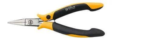 Wiha 26806 ESD Flachzange Gerade 120mm - Flachzange für präzise Greif- und Biegearbeiten, ideal für ESD-sensible Anwendungen. Mit Öffnungsfeder und glatten Greifflächen aus hochwertigem Werkzeugstahl.
