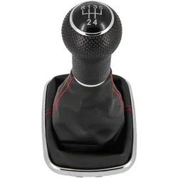 RECAMBO Schalthebel Schaltknauf, Schaltsack, Wahlhebel, Kappe für VW Golf 4, 1997-2006, Plug & Play, Auto Schalthebel Schaltmanschette, schwarz - chrom schwarz Knauf + Sack 5 Gang
