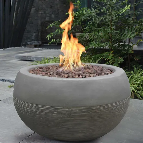 MODENO Gasfeuerstelle Marra - Ø 86 cm Gaskamin - Feuerschalen für gemütliche Abende im Freien, mit einem eleganten Design und einfacher Bedienung für sofortige Wärme.