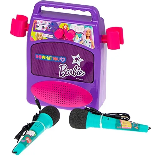 Barbie tragbarer Lautsprecher mit 2 Mikrofonen (4412)