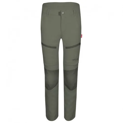 Trollkids Nordfjord Zip-Off Pants Slim Fit 116, Clay Green von TROLLKIDS