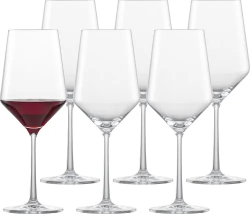 Zwiesel Glas PURE Cabernet Rotweinglas 6er Set - Gläser: Spülmaschinengeeignetes 6er Set für optimale Aromaentfaltung kräftiger Rotweine, perfekt für vollmundigen Genuss.