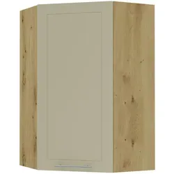Feldmann-Wohnen Küchenhängeschrank, Creme, Eiche Artisan - Ein eleganter Küchenhängeschrank mit Soft-Close-Funktion und 3 Fächern. Ideal zur individuellen Erweiterung Ihrer Küchenelemente. Maße: 60x96x60 cm - perfekt für moderne Küchen!