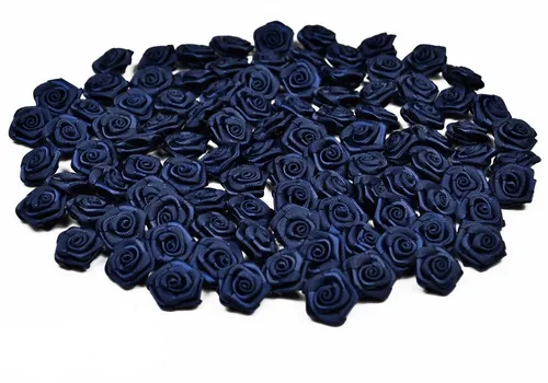 Creativery Streudeko, Satinrosen 15mm zum Basteln & Aufnähen 100 Stück