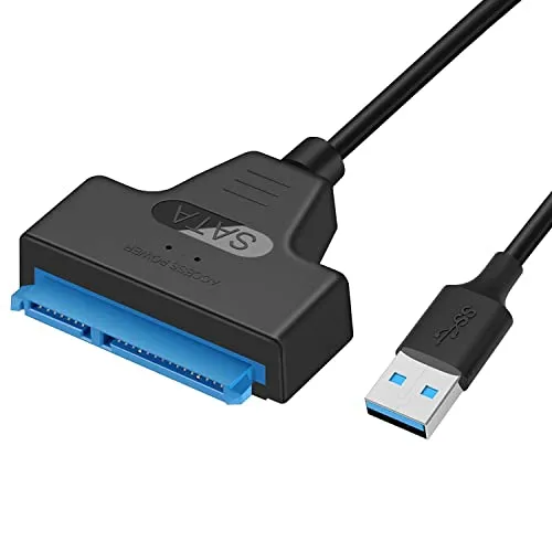 Vinmooog sata kabel Sata usb festplatten adapter Sata to usb Kompatibel mit externen und internen Festplatten SSD/HDD 2.5 Zoll Adapter Kompatibel mit Windows, Mac und Linux Betriebssystemen