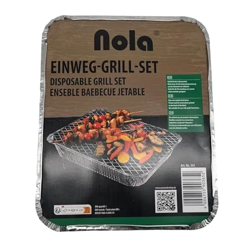 NOLA Einweggrill – 1er Pack – Sofort grillbereit für Picknick & Camping
