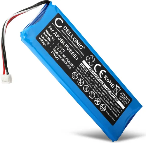 CELLONIC, Lautsprecherakku kompatibel mit JBL Pulse 3 (6000mAh, 3.7V) Ersatzakku P5542100-P,2017DJ1714,APJBLPUESE3