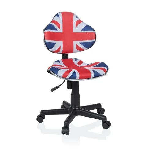 Ergonomischer Kinder Schreibtischstuhl KIDDY GTI-2 von hjh OFFICE - Bürostuhl für Kinder 8-11 Jahre, höhenverstellbar mit modernem Design und sicherem Fußkreuz für optimalen Sitzkomfort.