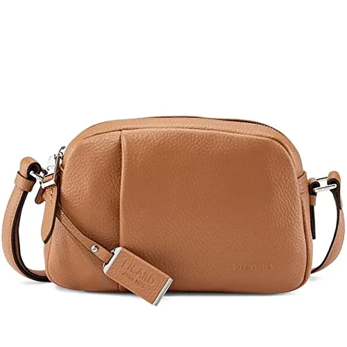 Picard Damen Schultertasche PURE aus Echtleder Klein - Damen-Schultertaschen aus genarbtem Rindsleder, ideal für Alltag und Ausgehen, mit praktischen Reißverschlussfächern und handgemachter Qualität von PICARD.
