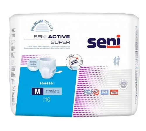 Seni Active Super - Gr. Medium - PZN 13475839 - Inkontinenzschutz von Seni, Größe Medium, bietet hohen Tragekomfort und zuverlässige Sicherheit für aktive Menschen.