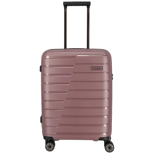Travelite Hartschalenkoffer Air Base S - 4-Rad Trolley Bordgepäck in Flieder-Rosa, unverwüstlich und ideal für Vielflieger