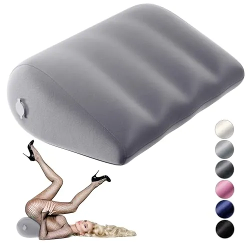 Liebesfreunde® Sex Kissen - Aufblasbares Keilkissen für abenteuerlichen Sex - Sexmöbel Sexspielzeug für Paare, grau