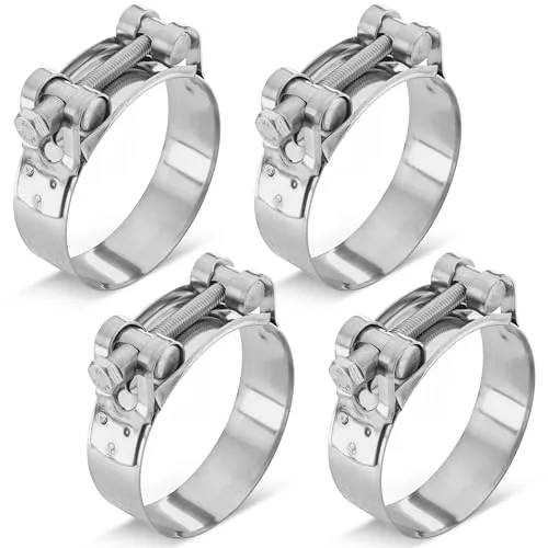 Poppstar 4 Stück Gelenkbolzenschellen Edelstahl Schlauchschellen Spannbereich 64-67mm, Bandbreite 22mm, W4