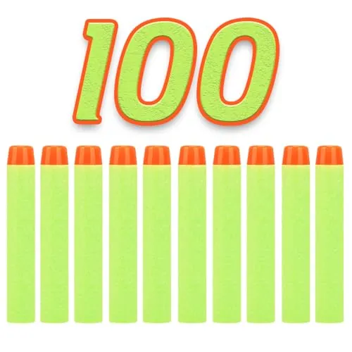König Design Nerf Pfeile - 100 Stück Nerf Darts Nerf Munition Pfeile Dart Bullets Refill Darts Foam Pfeile für N-Strike Elite Blasters Series Hasbro Fortnite