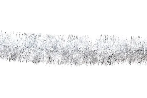 Creativery Lametta, Weihnachtsgirlande Lametta 5cm x 3m Perlmutt Weiß