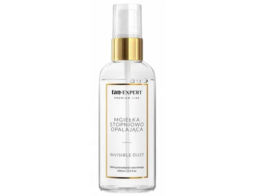 TanExpert Selbstbräunungsspray TanExpert Invisible Dust Selbstbräunungsspray fürs Gesicht 100 ml, Mit Jojobaöl und Vitamin E für schrittweise Bräune