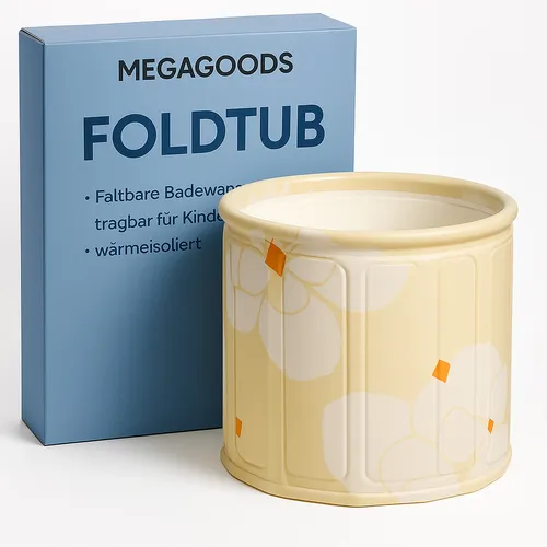 MEGAGOODS Faltbare Badewanne für Kinder und Erwachsene