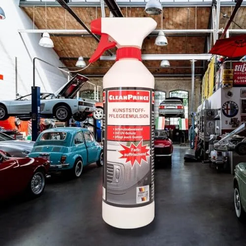 Kunststoffpflege Emulsion Cockpit Pflegemilch | Auto Armaturen Reiniger Cockpitpflege Kunststoffauffrischung 500 ml