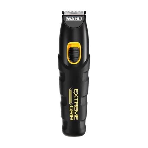 Wahl Extreme Grip Advanced Multigroomer - Gesichtshaartrimmer mit 240 Minuten kabelloser Laufzeit und 4 austauschbaren Köpfen für präzises Trimmen von Haaren im Gesicht und Körper.