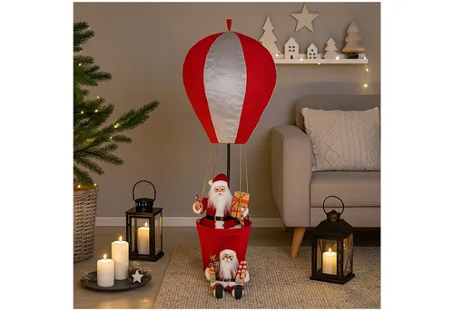 HTI living Weihnachtsmann im Heißluftballon in rot von HTI-Line