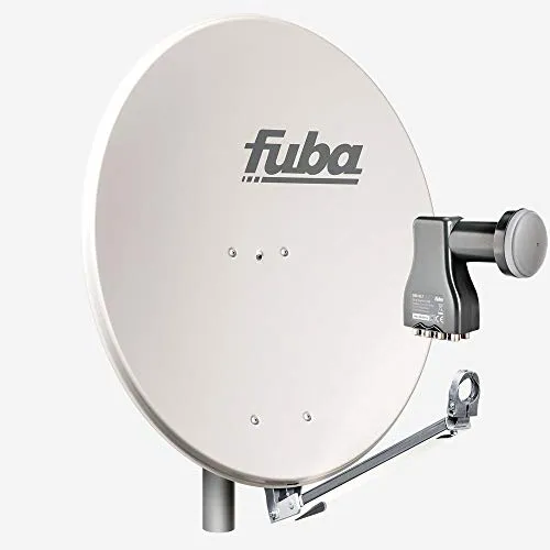 Fuba Satellitenschüssel Komplettset 8 Teilnehmer DAL 808 G - Premium SAT-Komplettanlage für bis zu 8 Teilnehmer, ideal für HDTV, UHD (4K/8K) und 3D. Robust und montagefreundlich mit optimierter Mobilfunkabschirmung für hohe Signalstabilität.