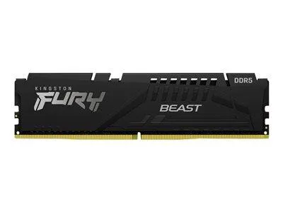 Kingston FURY Beast DDR5 8GB 5600MT/s CL40 - Hochleistungs Gaming RAM - Arbeitsspeicher für Gaming-Plattformen der nächsten Generation; On-Die ECC für bessere Stabilität und duale 32-Bit-Subkanäle für maximale Effizienz.