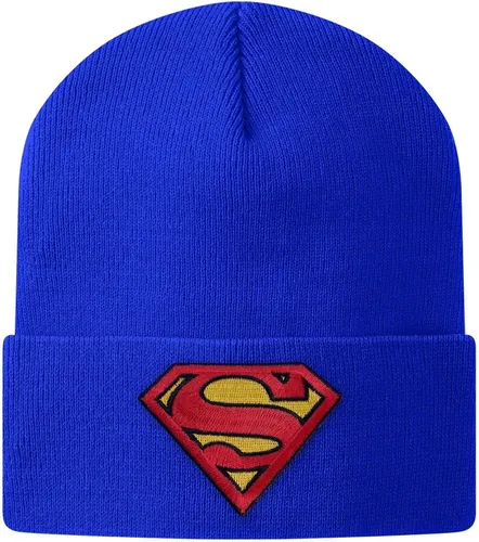 Superman Patch Beanie Mütze Blue
