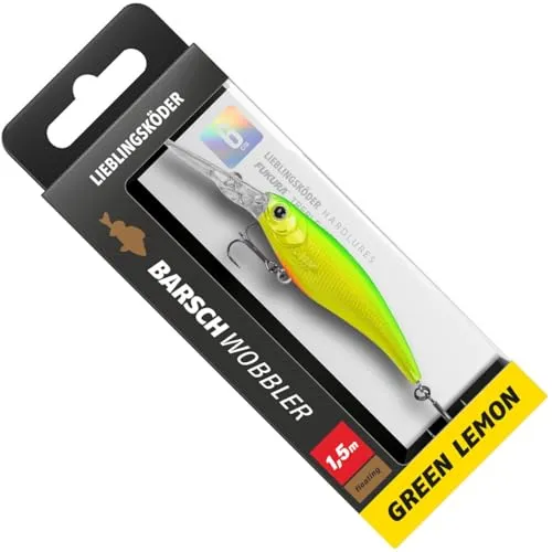 Lieblingsköder Barschwobbler 6cm 5,3g - Wobbler, Farbe Lieblingsköder:Green Lemon
