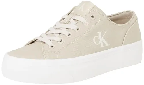 Calvin Klein Damen Sneaker VULC FLATFORM LOW 41EU - Sneakers mit Plateau von Calvin Klein, aus 60% recyceltem Baumwollcanvas, bieten stilvolles Design und Nachhaltigkeit.