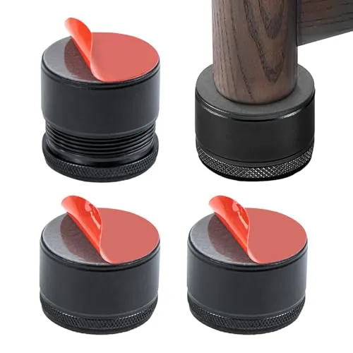 4er-Set Möbelfüße Verstellbar, Füße für Möbel Selbstklebend, Möbelfüße Höhenverstellbar 2,7-4,0 cm, Möbel Erhöhung, Möbelfuss Metall – Als Schrank Füße, Sofa Füße, Bettfüße & Tischfüße Möbelerhöhung