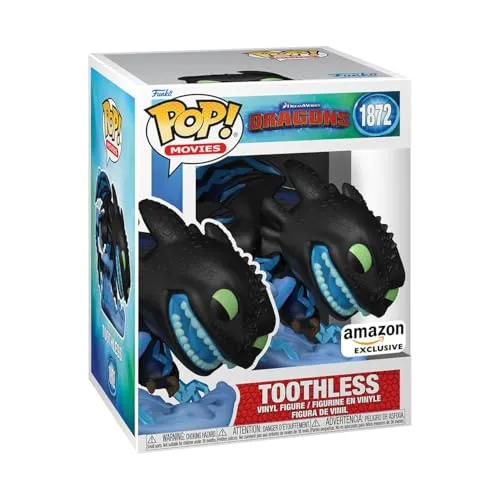 Funko POP! Premium: How to Train Your Dragon - Toothless mit Lightning - Amazon-Exklusiv - Vinyl-Sammelfigur - Geschenkidee - Offizielle Handelswaren - Spielzeug Für Kinder und Erwachsene