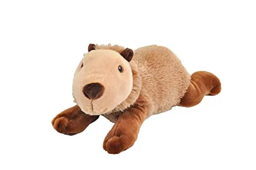 Wild Republic Ecokins Wasserschwein Kuscheltier - Nachhaltiges Stofftier aus 100% recycelten Materialien, ideal als sicheres Baby Geschenk zur Geburt und umweltfreundliches Spielzeug für Jungen und Mädchen.