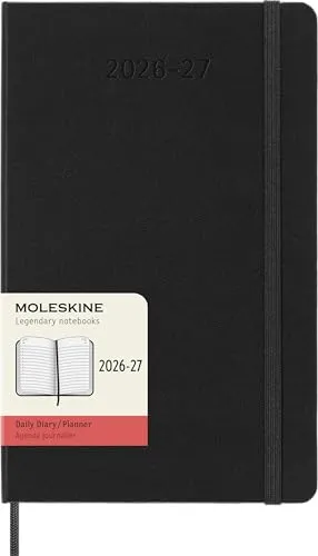 Moleskine 18 Monate Tagesnotizkalender 2026/2027 in schwarz von Moleskine