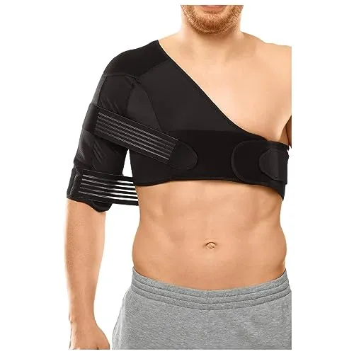 medi Shoulder action | Schultergelenksorthese mit definierbarer Bewegungsbegrenzung | Farbe: Schwarz | Rechts | Größe: S